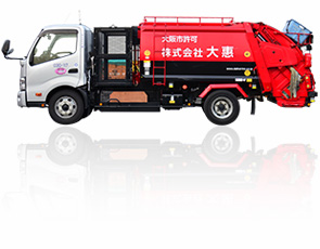 3トン パッカー車 横